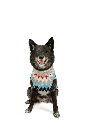 Gray Chevron Dog Sweater - Image 2