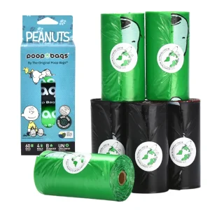 USDA Biobased Peanuts Dog Leash Rolls, 60-Count