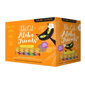 Tiki Cat Grain-Free Aloha Friends Chicken Variety Pack Wet Cat Food in Pouches - 2.5 oz Pouches - Case of 12