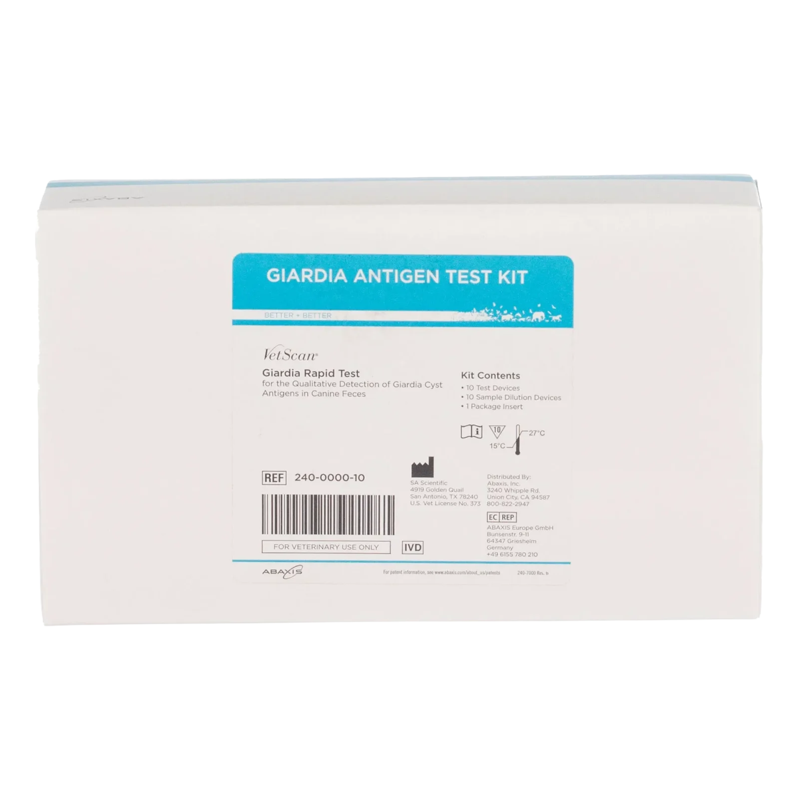 Abaxis VetScan® Giardia Rapid Test Kit