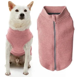 Zip Up Microfiber Fleece in Pink