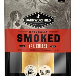 Barkworthies Smoked Yak Cheese Dog Chews Large, 2-Pack