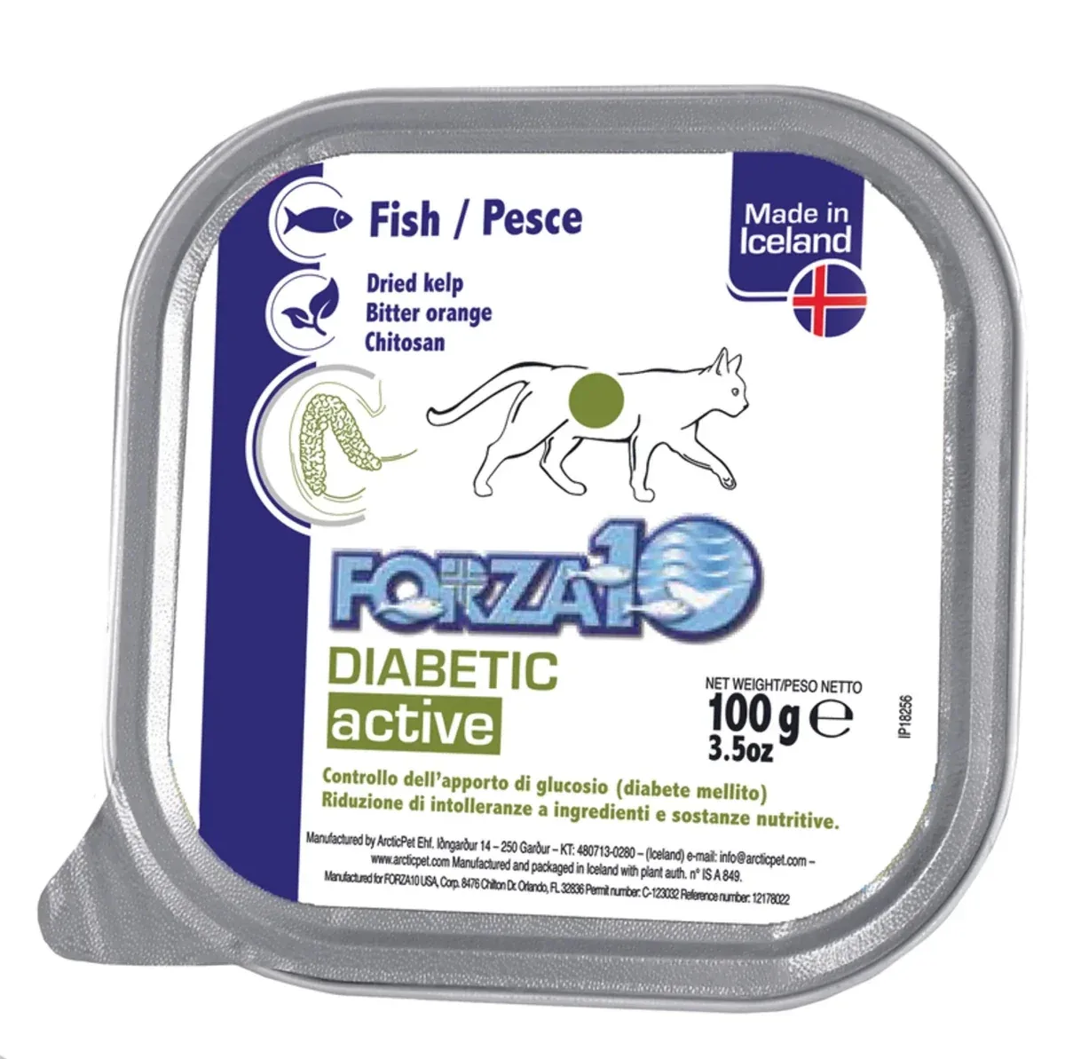 Forza10 ActiWet Diabetic Support Icelandic Fish Recipe Canned Cat Food - Image 2