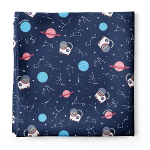 Space Cats Silk Bandana Scarf Featuring Milton