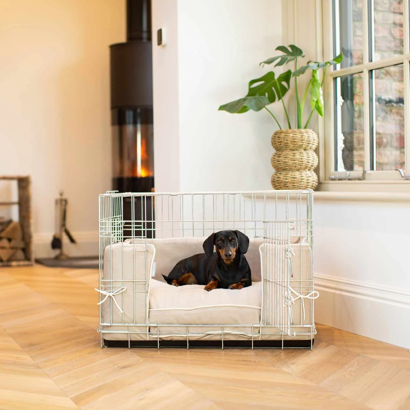 Dog Crate Bumper in Savanna Oatmeal by Lords & Labradors