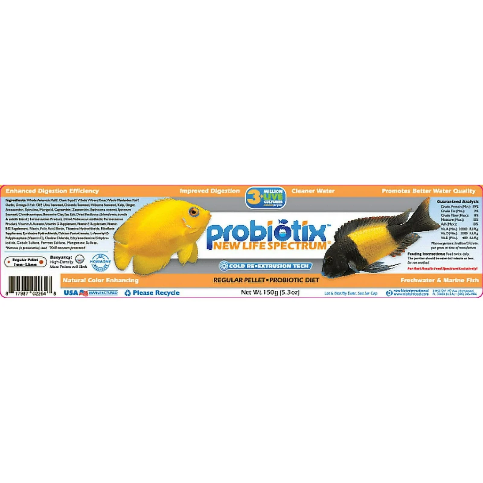 New Life Spectrum Probiotix Regular Marine Saltwater Fish Food Pellets - Image 2