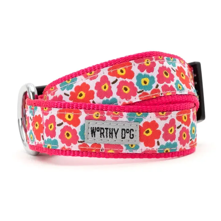 Spring Fleurs Pink Collar & Lead