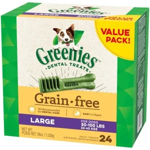 Greenies Grain Free Large Tub Treat Pack Dental Dog Treats - 36 oz