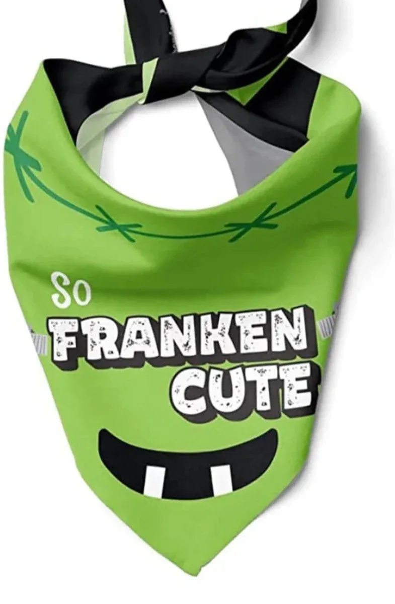 So Franken Cute Halloween Dog Bandana by BanDoggie