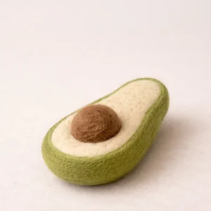 AVOCADO FELTED WOOL CAT TOY