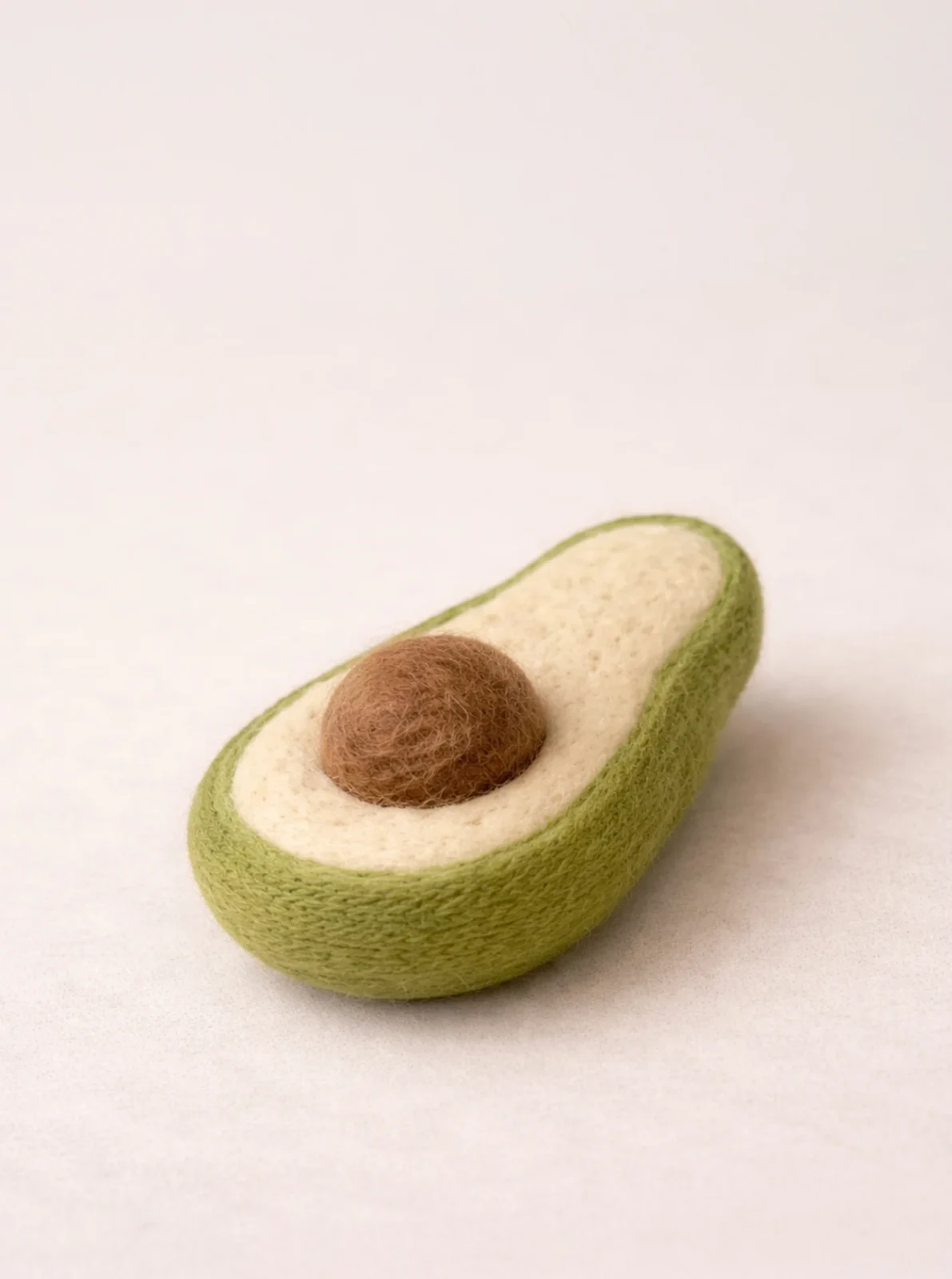 AVOCADO FELTED WOOL CAT TOY