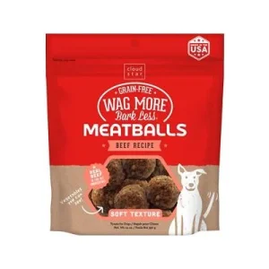 Cloud Star Wag More Bark Less Beef Recipe Meatballs - 14 oz Bag