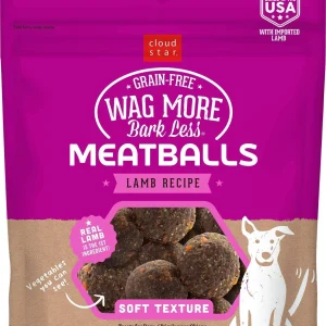 Cloud Star Wag More Bark Less Lamb Recipe Meatballs - 14 oz Bag
