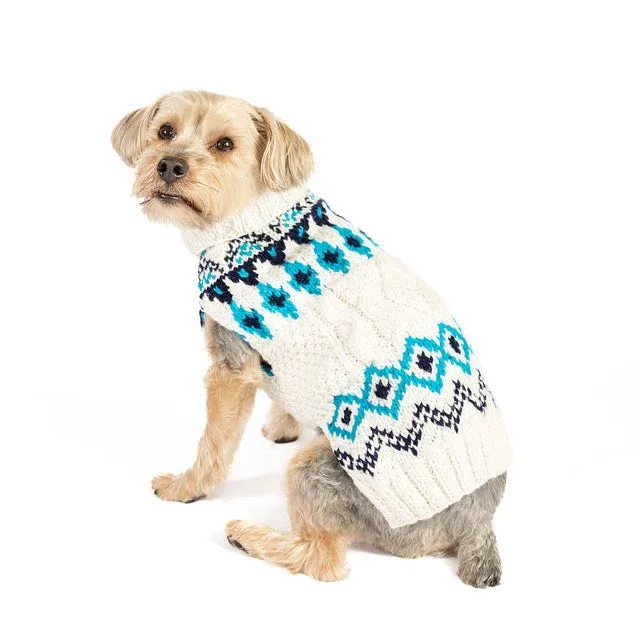 Coastal Cable Knit Dog Sweater - Image 2