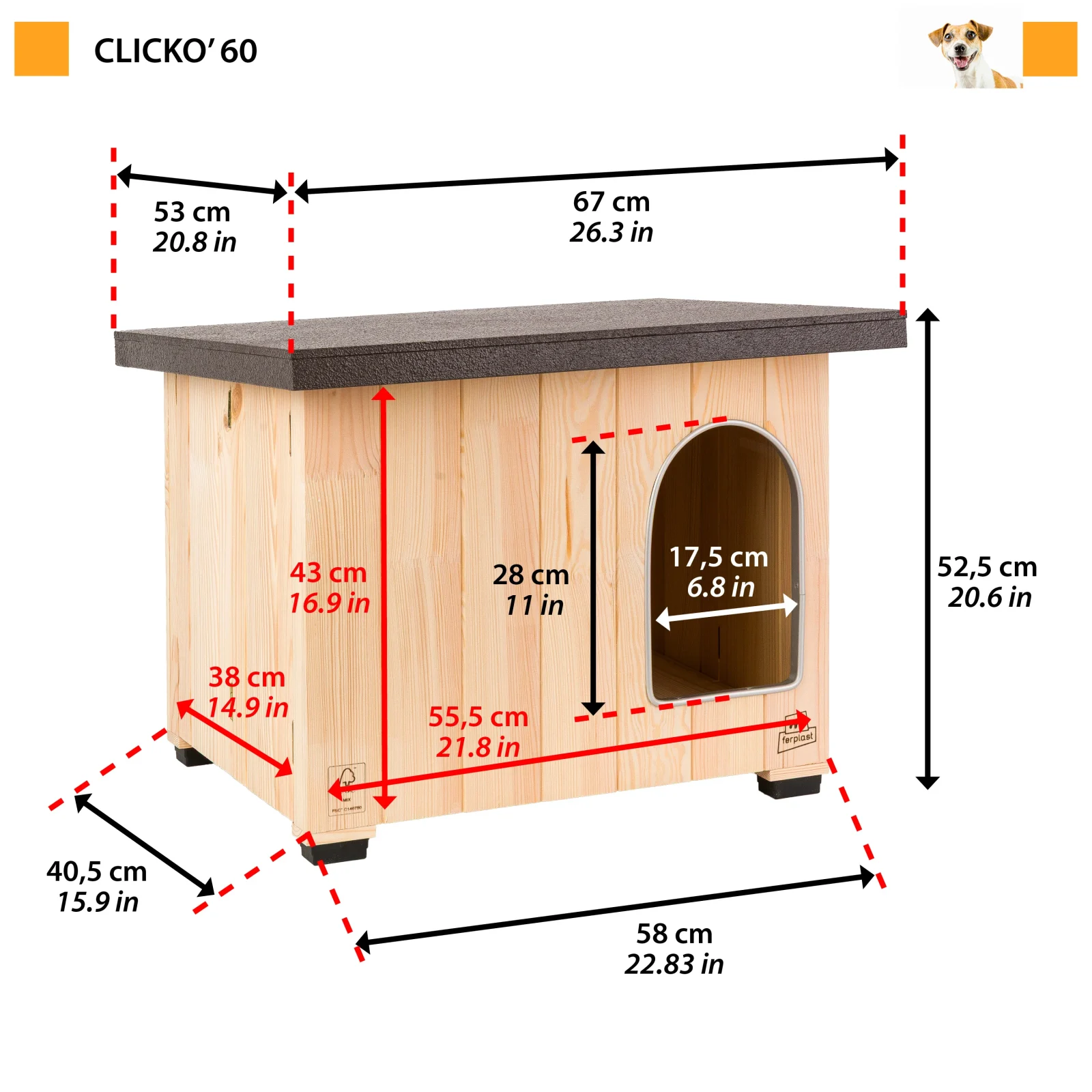 CLICKO wooden dog kennel - Image 2