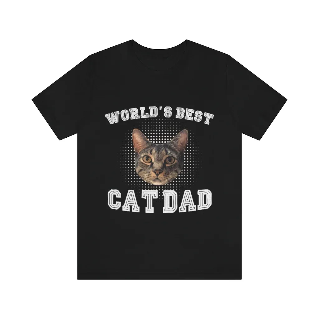 Customizable World's Best Cat Dad T-Shirt - Image 2