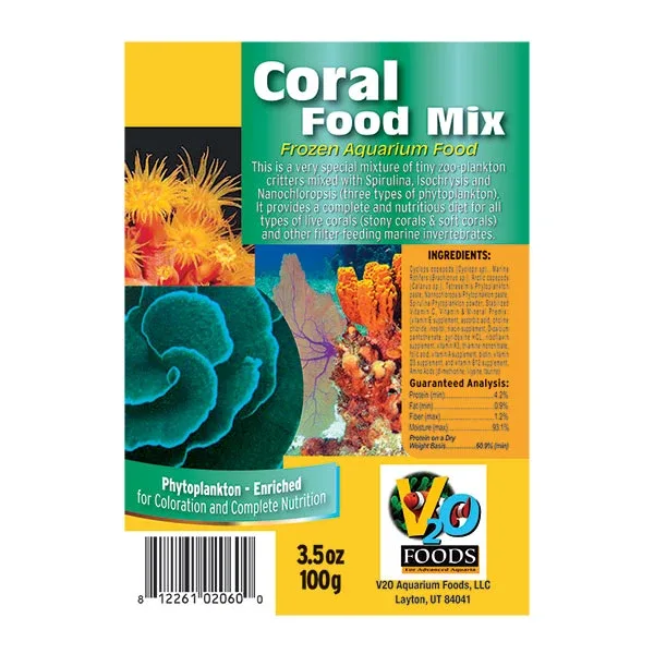 V2O Foods Coral Food Mix Frozen Food