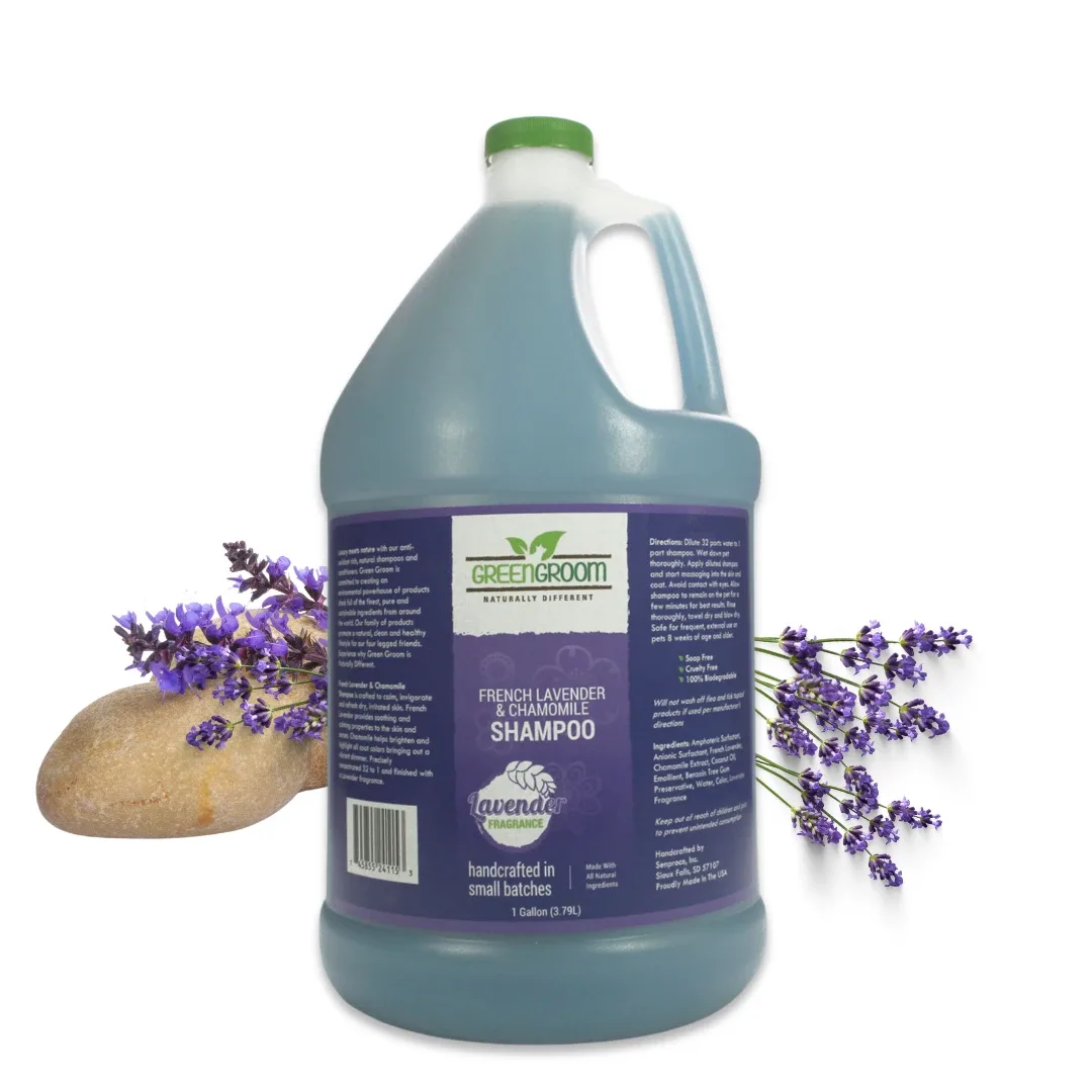 Green Groom French Lavender & Chamomile Shampoo, 1 Gallon