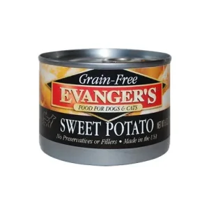 Evanger's Grain Free Sweet Potato Canned Dog and Cat Food - 6 oz Cans - Case of 24
