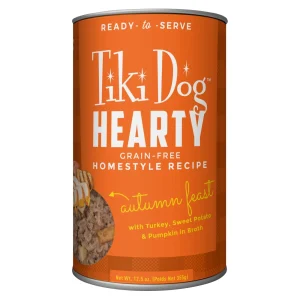 Tiki Dog Hearty Hearty Turkey Canned Dog Food - 12.5 oz Can - Case of 12