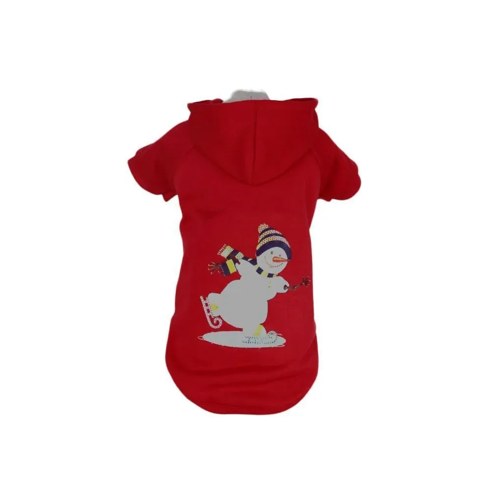 Pet Life ® LED Lighting Holiday Snowman Hooded dog Costume Sweater w/ Included Batteries - Image 2