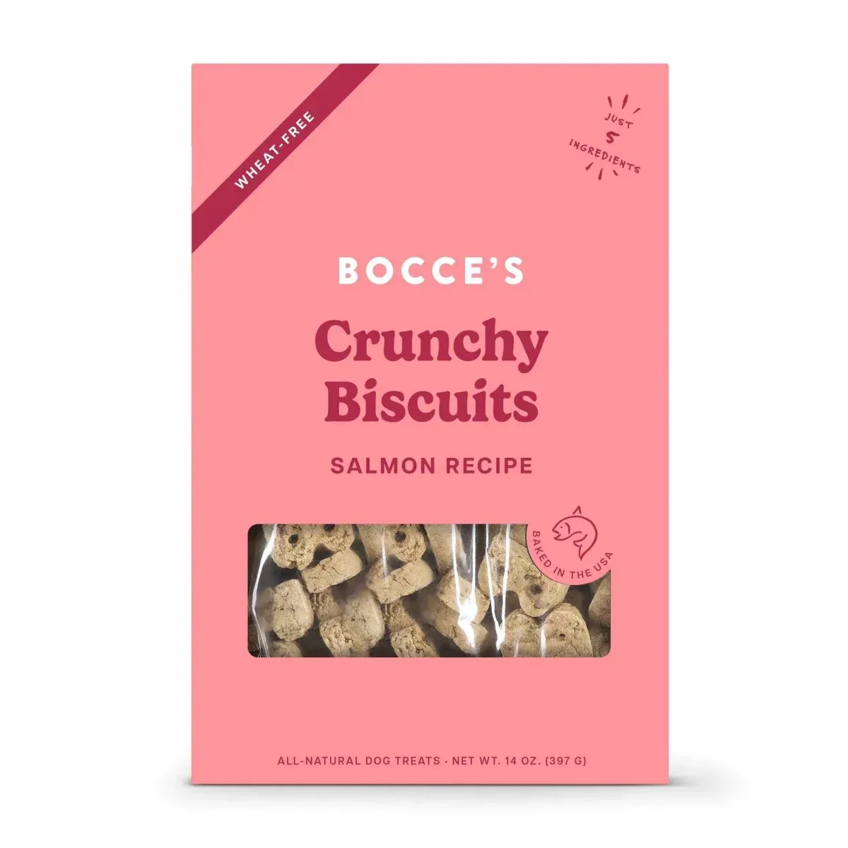 Bocce's Bakery Salmon Biscuit Boxes Dog Treats 14 oz