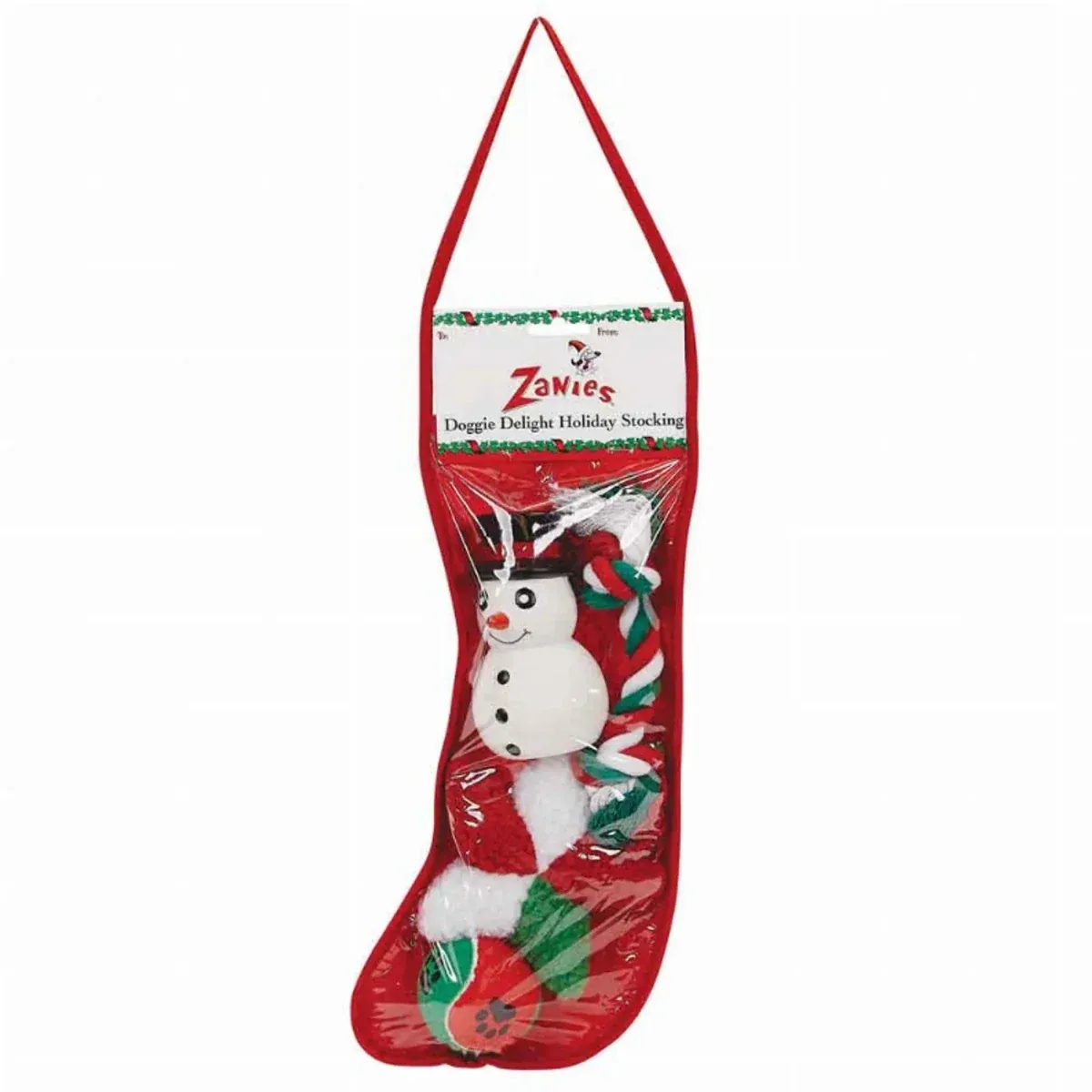 ZA Dog Delite Hol Stocking, 14 in Snowmn - Image 2