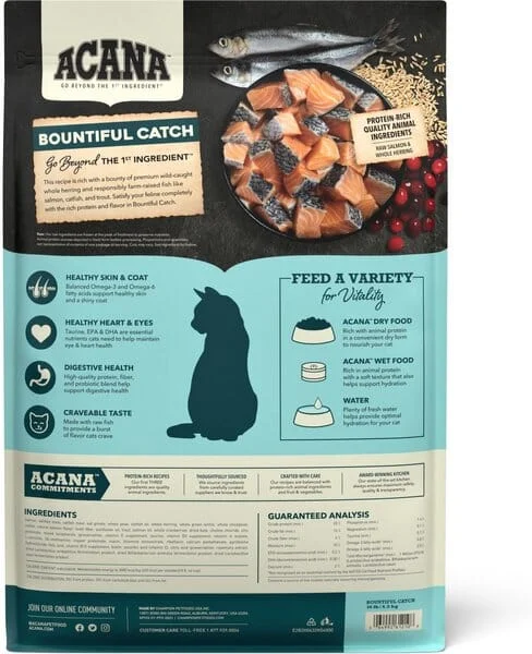 Acana 'Kentucky Dogstar Chicken' Bountiful Catch Cat Dry Cat Food - 10 lb Bag - Image 2