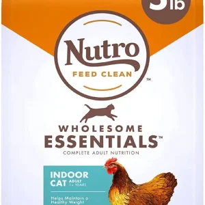 Nutro Indoor Adult Cat Chicken & Rice Dry Cat Food - 5 lb Bag