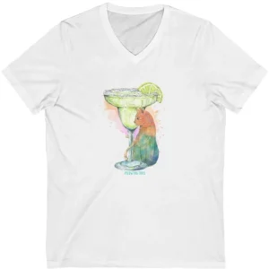 Cats & Cocktails Margarita V-Neck T-Shirt