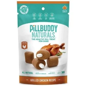 Complete Natural Nutrition Pill Buddys Chicken Dog Treats - 30 ct Bag