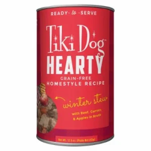 Tiki Dog Hearty Hearty Beef Canned Dog Food - 12.5 oz Can - Case of 12
