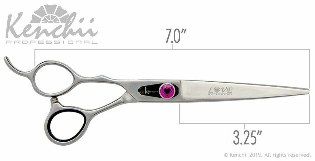 Kenchii Love Shears, Straight, 7 inch, Left Handed