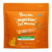 Zesty Paws Digestion Lickable Cat Mousse Squeeze Digestive Health Supplement for Cats