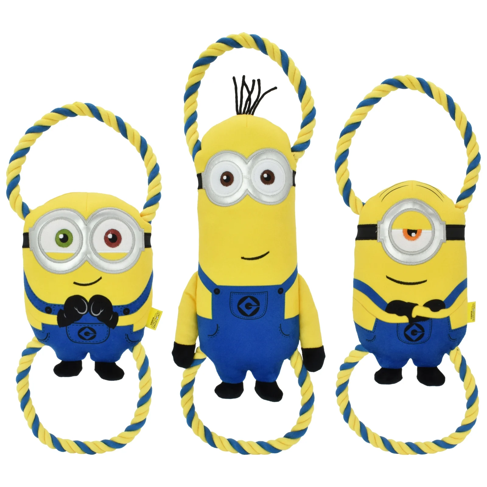 Multipet Minion Double Rope Tug Squeak and Plush Dog Toy - Assorted - Image 2