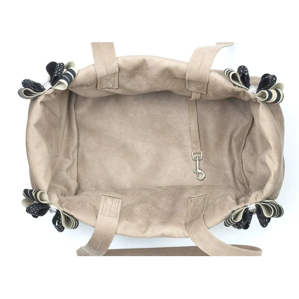 Susan Lanci Silver Stardust Black & Serengeti Double Nouveau Bow Luxury Carrier - Image 2