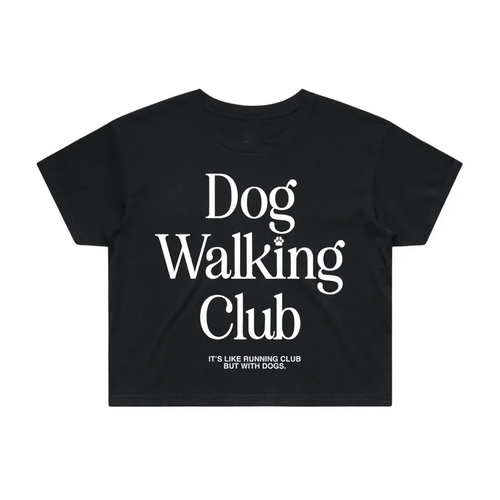 Dog Walking Club Crop Top | Gift for Dog Lovers & Pup Owners
