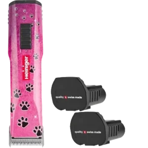 Pink Paws Saphir Cordless Clipper Two Batteries by Heiniger