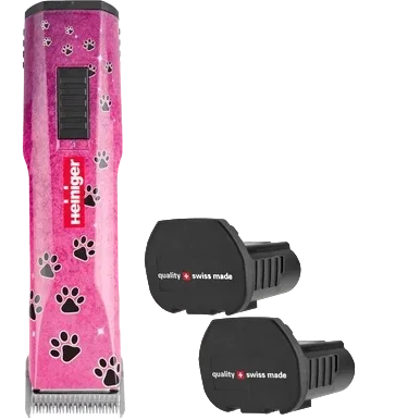 Pink Paws Saphir Cordless Clipper Two Batteries by Heiniger