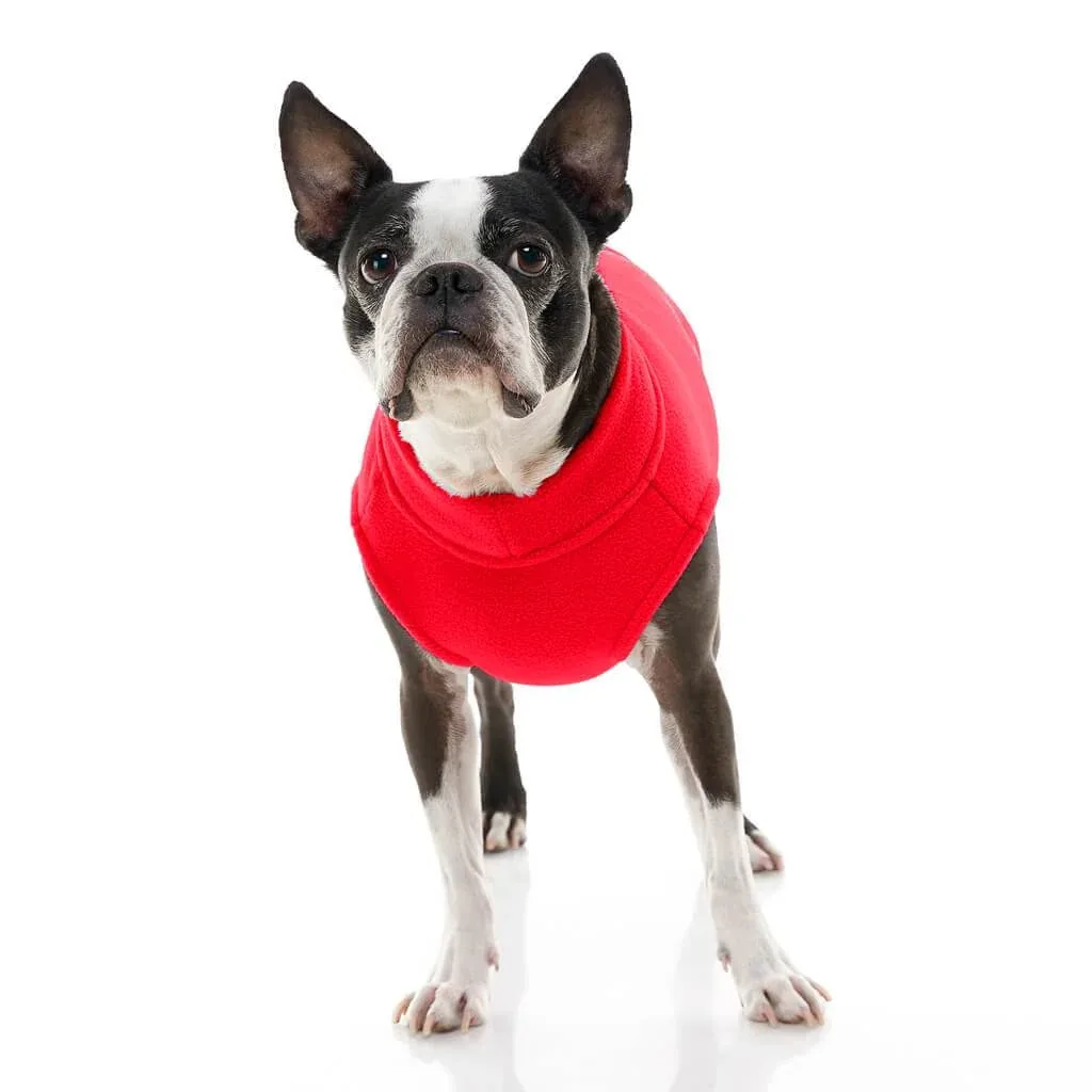 Stretch Fleece Vest For Small and Big Dogs in Red - Image 2