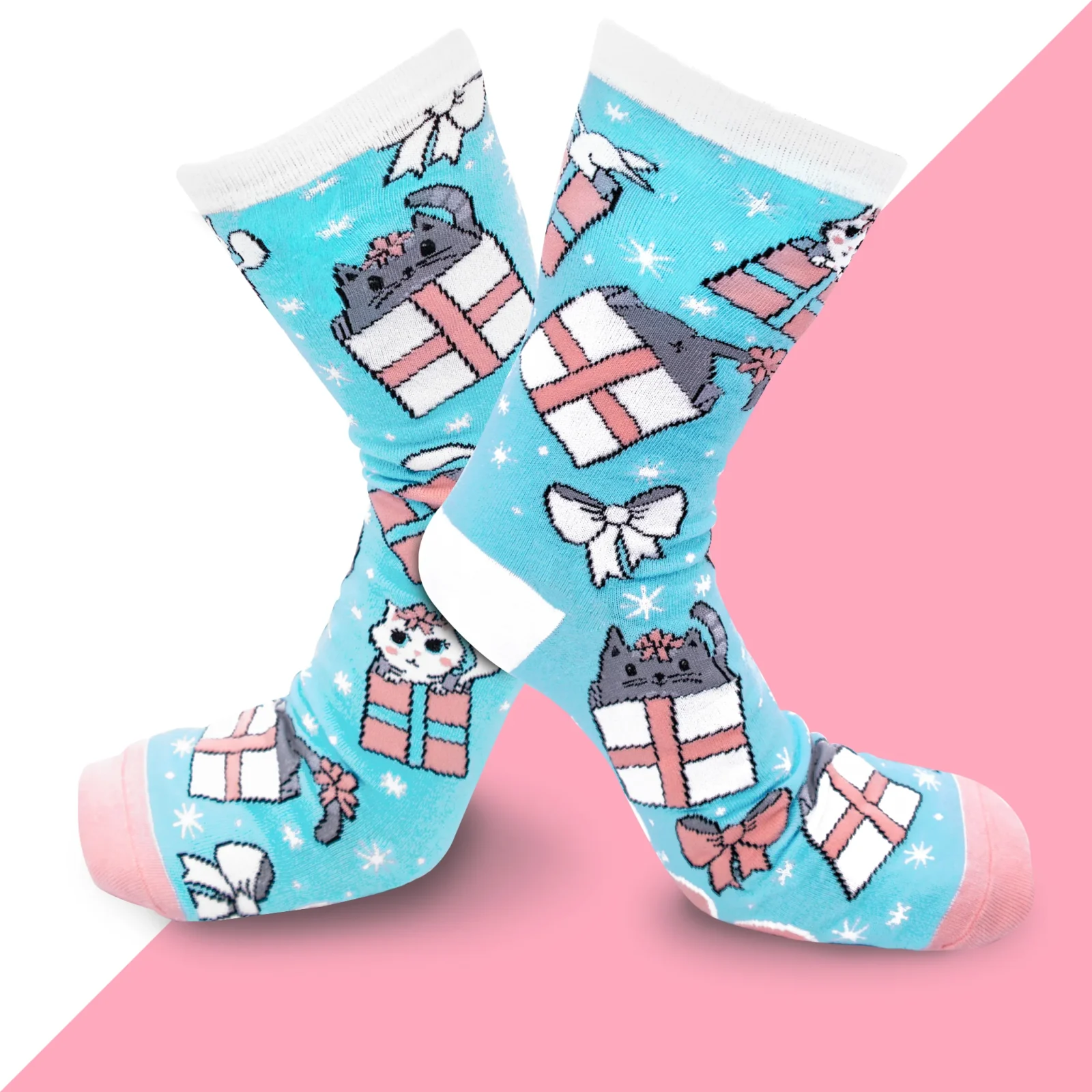 Happy Pawlidays Mix & Match Cat Socks (3-Pack) - Image 2