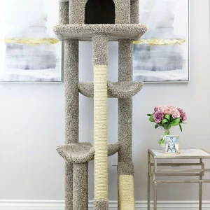 Large Indoor Cat House | Solid Wood Cat Condo for Large Cats