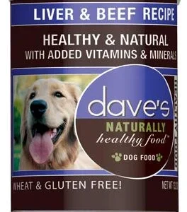 Dave's Pet Food Naturally Healthy Liver & Beef Canned Dog Food - 22 oz Cans - Case of 12