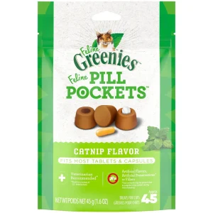 Greenies Pill Pockets for Cats Catnip Treats - 1.6 oz - 45 Count
