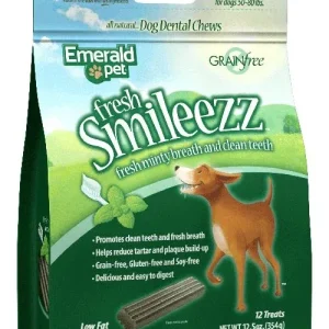Emerald Pet Fresh Smileezz Grain Free Large Dog Dental Treats - 12.5 oz Bag