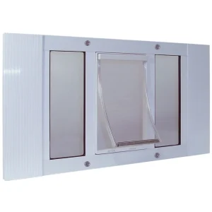 Ideal Pet Aluminum Sash Window Pet Door Medium 23" - 28"