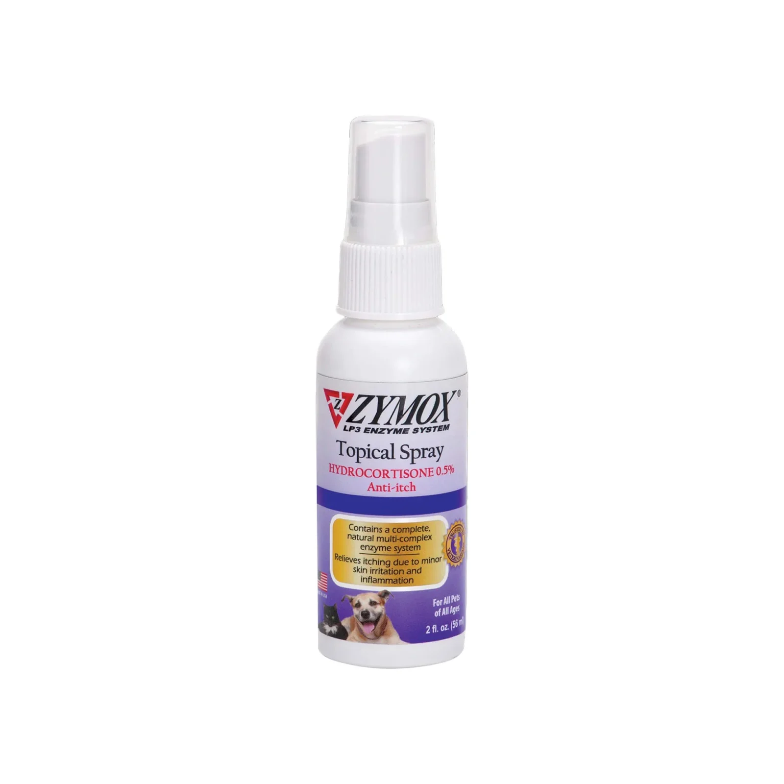 Zymox Topical Spray with Hydrocortisone for Dogs & Cats