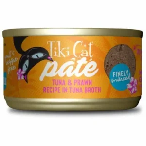 Tiki Cat Tuna with Prawn Recipe Pate Canned Cat Food - 2.8 oz Cans - Case of 12