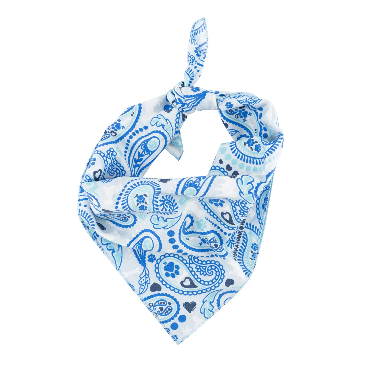 Paisley Blue Dog Bandana, 22 inch, 12 Pack