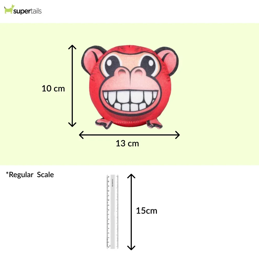 Red Dingo Durables Monkey Ball Toy For Dogs (Red) - Image 2